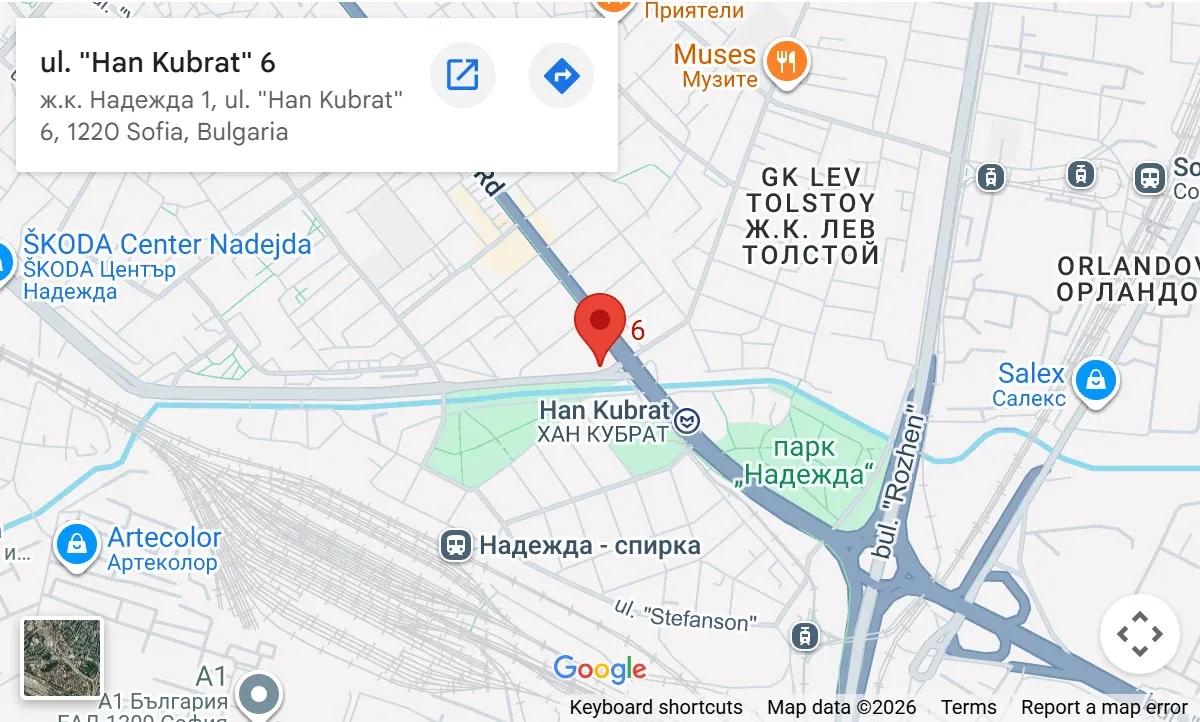 Карта: ул. Хан Кубрат 6, София
